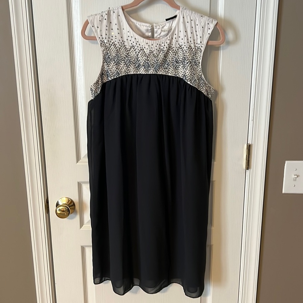 Anthropologie/Kas NewYork - White/Grey Dress Size M
